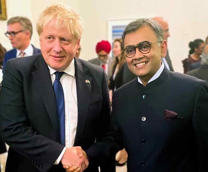 UK Prime Minister Boris Johnson with Vedant Jhaver, Chairman and CEO, Prodapt UK Prime Minister Boris Johnson with Vedant Jhaver, Chairman and CEO, Prodapt