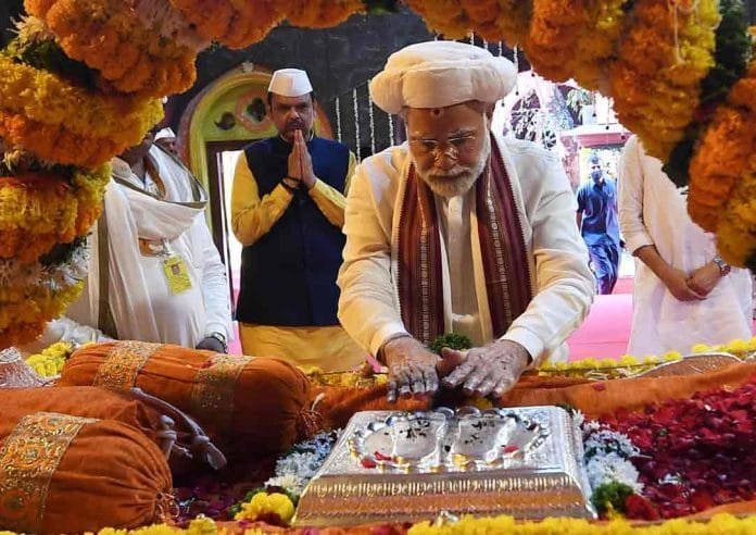 pmmodi PM visits the Jagatguru Shrisant Tukaram Maharaj Ji Temple in Dehu,