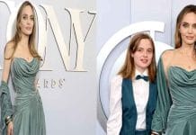 Angelina Jolie Wins Her First Tony Award for Producing ‘The Outsiders: A New Musical’ # Angelina Jolie with her daughter Vivienne at Tony Award