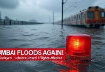 Heavy Rain Hits Mumbai: Streets Flooded, Local Trains Delayed, Schools Shut Down Heavy Rain Turns Mumbai Roads into Rivers: Locals Struggle to Move