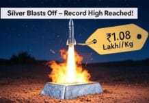 Silver Price Hits ₹1.08 Lakh Per Kg: Record-Breaking Rally Stuns Markets Silver Hits ₹1.08 Lakh/Kg — Record-Breaking Rally in Indian Market