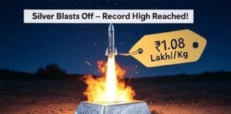 Silver Hits ₹1.08 Lakh/Kg — Record-Breaking Rally in Indian Market