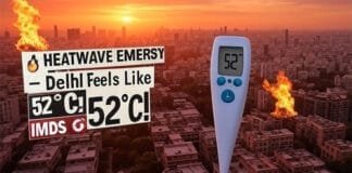 Delhi heatwave 2025: Locals battle 52°C heat under blazing sun