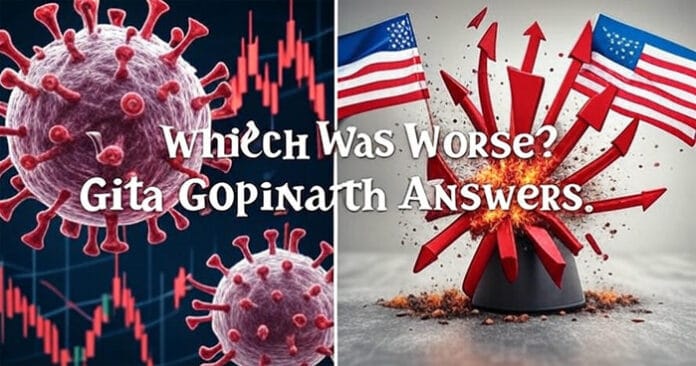 imf-warning-trade-war-impac Gita Gopinath warns global trade war could be more damaging than COVID for emerging markets like India.