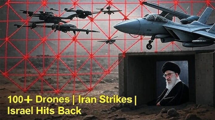 israel-iran-drone-attack-ir 100+ Iranian Drones Attack Israel – Top IRGC Generals Killed in Airstrikes