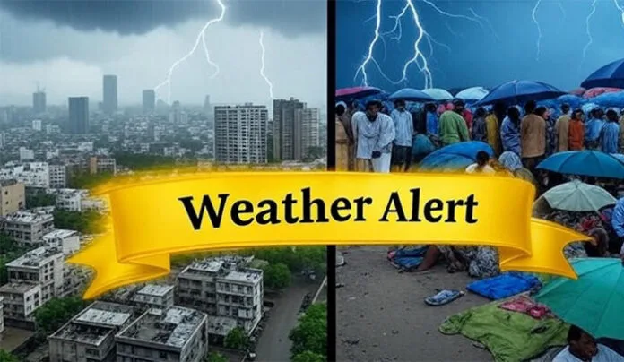 monsoon-2025-delhi-up-thund Yellow Alert in Delhi & UP: Heavy Rain and Lightning Threat Across 52 Districts