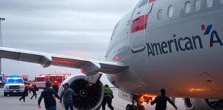 Fire on American Airlines Boeing 737 MAX 8
