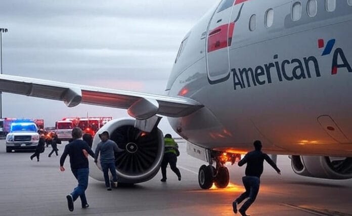 Fire on American Airlines Boeing 737 MAX 8