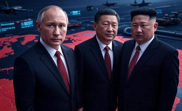Russia-China-North-Korea-Ax Russia, China, and North Korea leaders shaping a new global alliance in 2025.