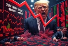 Trump’s 25% Tariff Bomb Crashes Stock Market: Sensex Down 786 Points, Nifty Sinks Below 24,650 Stock market live updates Trump tariff