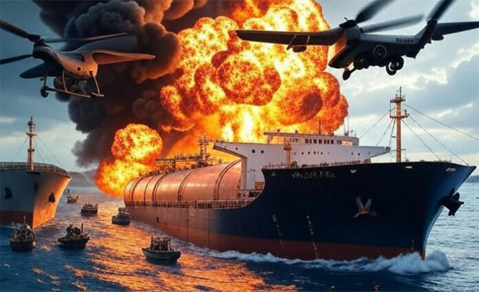 Israeli-Drone-Strike-on-Pak Israeli Drone Strike on Pakistani LPG Tanker Sparks Diplomatic Storm in Red Sea