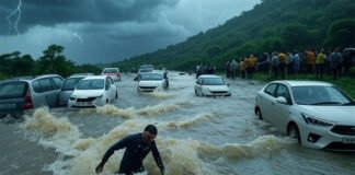 Monsoon rains flood streets across India as IMD issues heavy rain alert