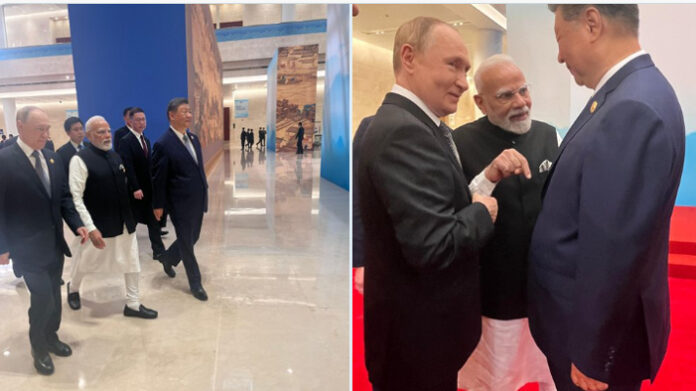 PM Modi warns against terrorism, meets Putin & Xi in Tianjin