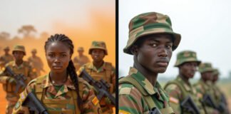 African Union peacekeeping troops patrolling a conflict zone in Africa during 2025 operations