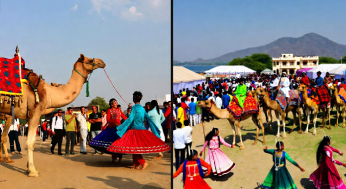 Camels-and-dancers-at-Pushk Pushkar Fair 2025 brings colour, tradition and global travellers to Rajasthan’s deserts.