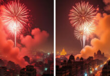IITM Warns of Smoky Diwali 2025: Pollution Levels Expected to Spike Across Major Cities Diwali 2025 pollution forecast by IITM” / “Smog-filled city during Diwali celebrations