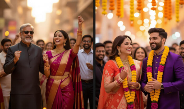 Investors-celebrate-Diwali- Investors celebrate Diwali 2025 stock market rally as Sensex hits record high on Dalal Street