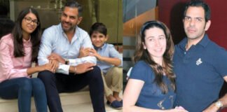 Karisma Kapoor with her children Samaira and Kiaan Raj Kapoor during a public appearance, linked to the Sunjay Kapoor will dispute.