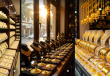 Gold Slips After Record Run, But Safe-Haven Demand Keeps Bullion Firm in India Rows of gold jewellery displayed in a Mumbai shop amid price drop