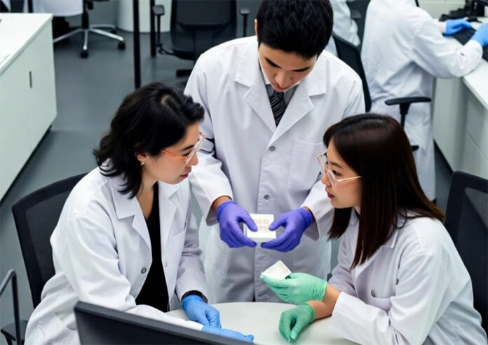 Scientists-working-at-AI-Bi “Researchers at CALIBRE Bengaluru integrating artificial intelligence with biological research