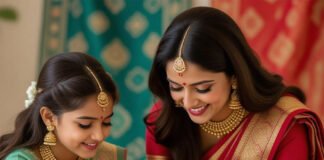 Sister applying tilak to her brother on Bhai Dooj 2025, celebrating the festival of bond in India