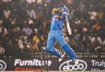 Suryakumar Yadav Blazes as India Crushes Australia in Thrilling T20 at Vizag Suryakumar Yadav hitting a six during India vs Australia T20 match in Vizag 2025