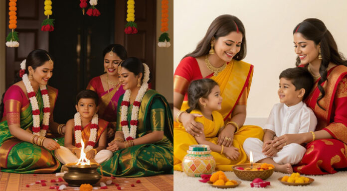 Women-participate-in-commun Women participate in community Ahoi Ashtami pooja in Delhi, promoting cultural traditions
