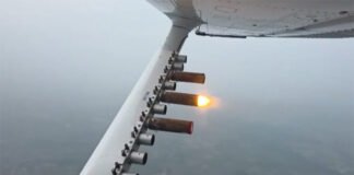 Aircraft spraying cloud-seeding solution over Delhi skies October 2025
