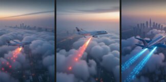 Cloud-seeding aircraft discharges flares over Delhi skyline ahead of artificial rain trial