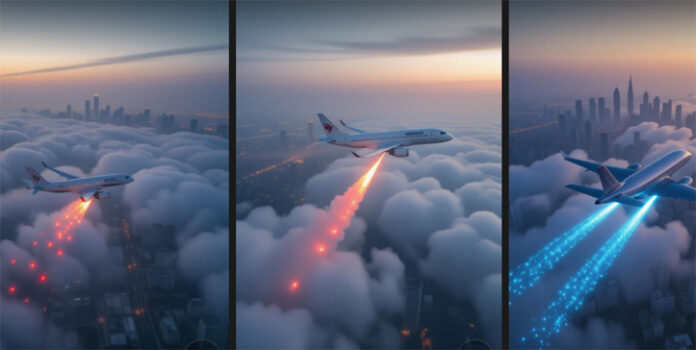 Cloud-seeding aircraft discharges flares over Delhi skyline ahead of artificial rain trial