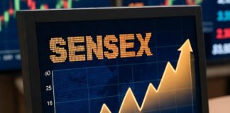 Indian stock traders tracking live Sensex and Nifty charts showing bullish momentum on October 29 2025