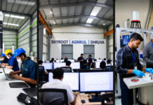 India’s Private Space Race: Skyroot vs Agnikul vs Others — Who Will Lead the Next Orbit Revolution? Private Indian space startups Skyroot, Agnikul, and Dhruva engineers working on launch vehicles
