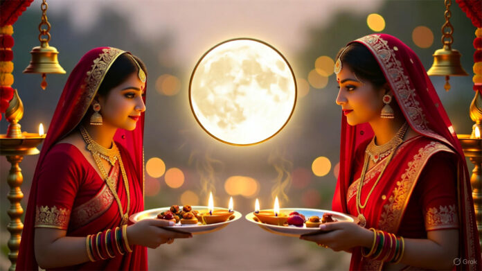 karwa-chauth-2025-auspiciou Karwa Chauth 2025: From Sargi to Moonrise — Complete Puja Time, Rituals, and Fast Rules Explained