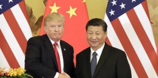 US President Trump and China’s Xi Jinping shake hands after historic trade deal talks in Singapore