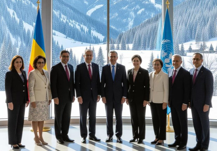 world-leaders-pose-at-UN-Cl world leaders pose at UN Climate Summit 2025 in Geneva announcing Net Zero 2050 plus 10 action plan