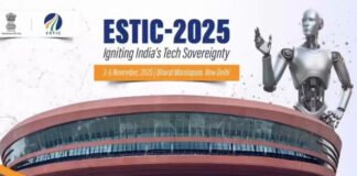India’s scientists and innovators at ESTIC 2025 showcasing AI, quantum, and space-tech breakthroughs, highlighting India’s global deep-tech leadership.