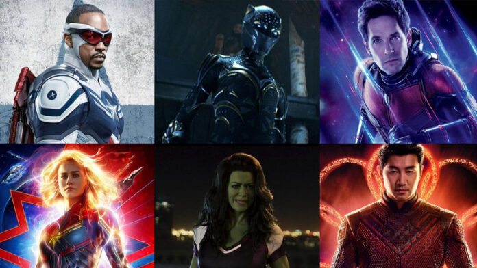 marvel-avengers-reassembled Robert Downey Jr and Scarlett Johansson during a Marvel Studios event announcing Avengers: Reassembled (2027).