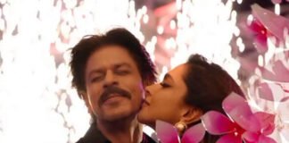 “Shah Rukh Khan and Deepika Padukone in a romantic pose under golden lighting, with the title ‘King (2026)’ — symbolizing SRK’s return to romance and action.”