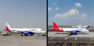 IndiGo aircraft on tarmac as flight cancellations disrupt operations due to DGCA duty-time rules