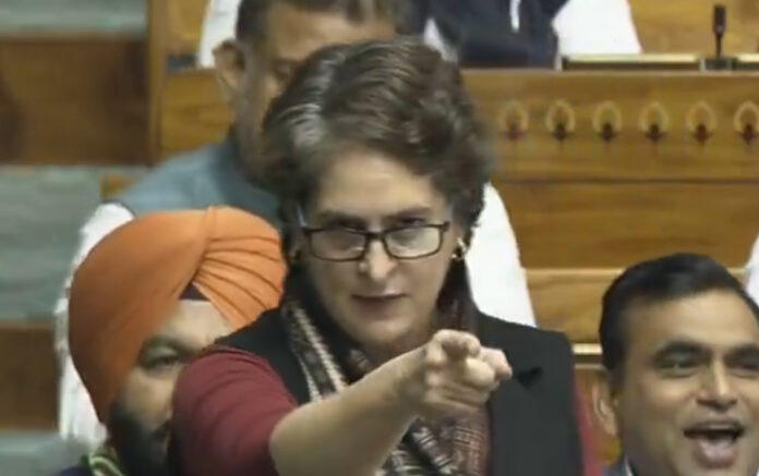 Priyanka-Gandhi-Vadra-in-lo Priyanka Gandhi Vadra in lok sabha