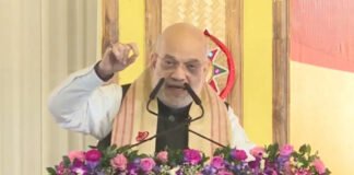 Union Home Minister Amit Shah addresses a public rally in Assam ahead of assembly elections.