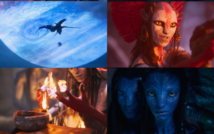 Avatar Fire and Ash movie showcasing volcanic Pandora visuals