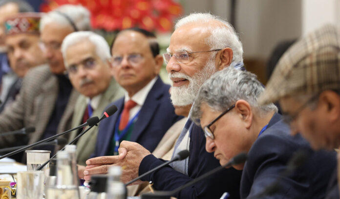 budget-2026-pm-modi-niti-aa PM Narendra Modi chairs pre-Budget 2026 meeting with economists at NITI Aayog in New Delhi