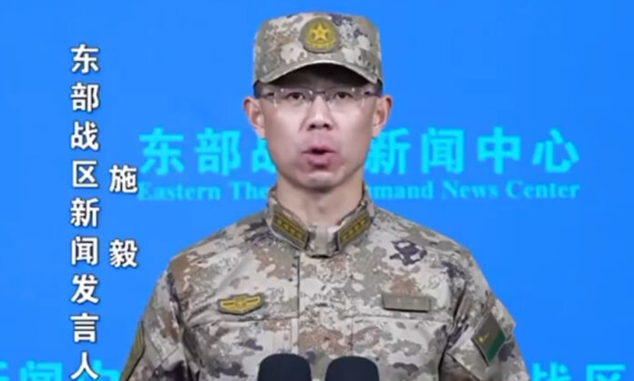 china-justice-mission-2025- Chinese military warships and fighter jets conducting drills around Taiwan during Justice Mission 2025