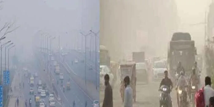 delhi-aqi-ncr-air-pollution Smog covers Delhi skyline as air quality worsens to very poor levels