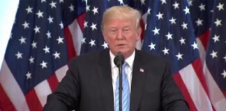 President Donald Trump announcing potential tariffs on semiconductors and electronics in 2025