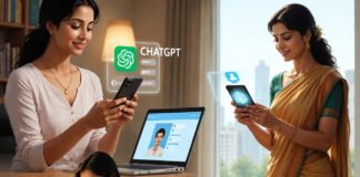 Indian women using AI tools like ChatGPT to manage household tasks