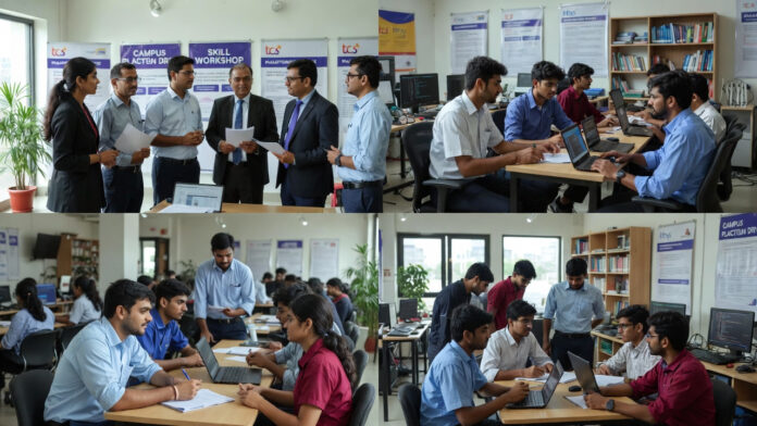 india-education-placements- Indian students at campus placements and skill development programs in 2025
