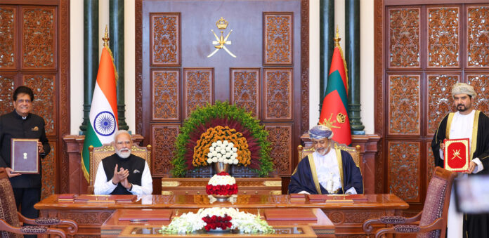 India Oman CEPA signing ceremony boosting Indian exports to Gulf