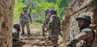 Indian Army soldiers during a briefing on new social media usage guidelines